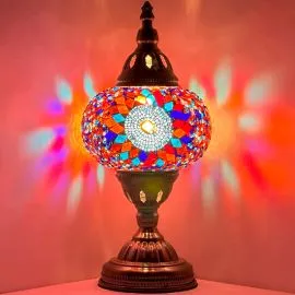 Wholesale Authentic Rainbow Sunflowers Handmade Mosaic Glass Lamp