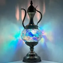 Wholesale Cosmic Deep Sea Blue Pitcher Style Handmade Mosaic Glass Lamp