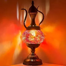 Wholesale Hot Glowing Ember Pitcher Style Handmade Mosaic Glass Lamp