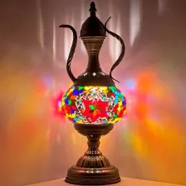 Wholesale Radiant Petal Flower Pitcher Style Handmade Mosaic Glass Lamp