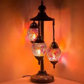 Wholesale Exotic Ember Handmade Egg Shaped Mosaic Glass Lamp