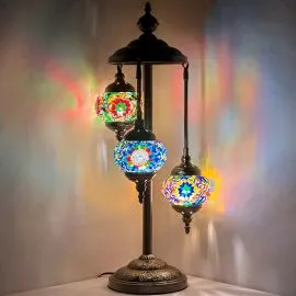 Wholesale Vivid Multicolor Flowers Handmade Mosaic Glass Lamp