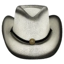 Exotic black shade paper straw  kid western cowboy hat with rope band at wholesale prices 