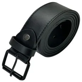 Wholesale Men's Plain Mat Black Leather Belt. Buy in Bulk, Save money!