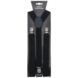 Adult Black Color Suspenders In Bulk