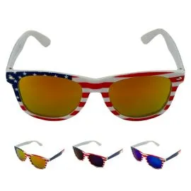 Cat Eye Polarized Sunglasses with American Flag Design - 4th of July Sunglasses | UV 400