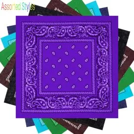 Bandana Set with Paisley Pattern - Polyester | 180 pieces