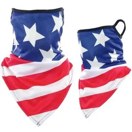 US Flag Print Triangle Face Shields