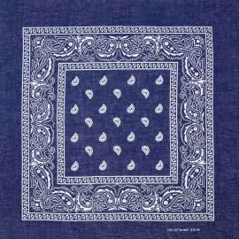 Navy Blue Paisley Bandanas