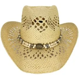 beige hollow cowboy hats for beach