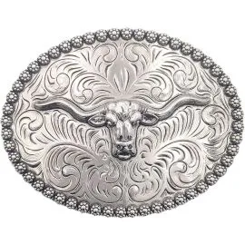 Wholesale Belt Buckles - Belt buckles for women floral silver design