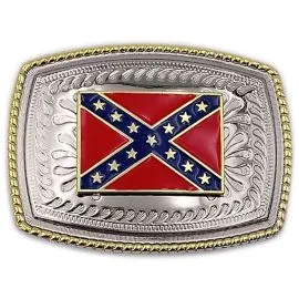 Belt Buckles Wholesale Options - Gold & Silver Rebel Flag Belt Buckle