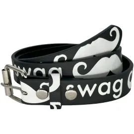 Belt Swag and Mustache on Black for Kids Dimension