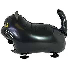 black cat foil balloons in bulk with walking air pet design