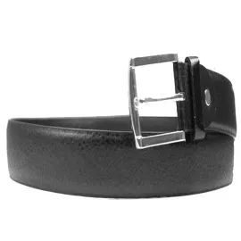 Black Men Belts with Plain Design - Large