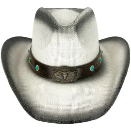 Wholesale Black Shade Western Cowboy Hat with Turquoise Bead Band