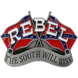 Buckle Wholesaler - South Will Rise Rebel Flag Belt Buckle