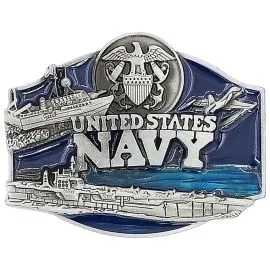 Blue Us Navy Belt Buckle