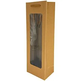 brown cardboard gift box with transparent window