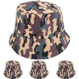 Camouflage Print Reversible Bucket Hat