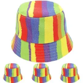 Rainbow Colors Breathable Bucket Hat