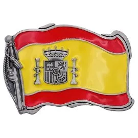 Wholesale Western Buckles - Spain Flag Belt Buckle