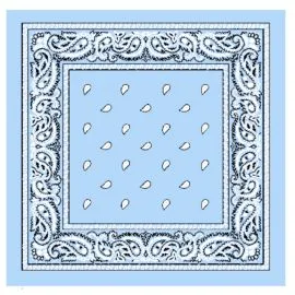 Sky Blue Paisley Cotton Bandana