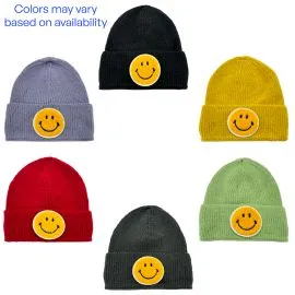 Smiley Beanies with Assorted Colors