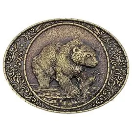 Wholesale Buckles - Fishing Bear Belt Buckle