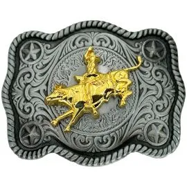 Bulk Buckles - High-Quality Gold Colored Rodeo Bull Belt Buckle