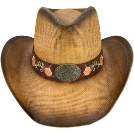 wholesale cowboy hats in bulk with quality band and buckle - special side design