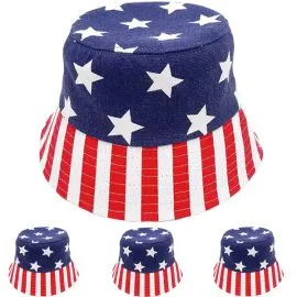 American Flag Print Breathable Bucket Hat