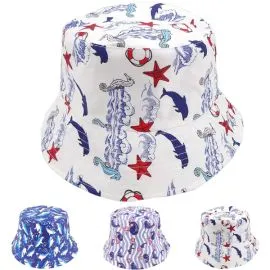 Ocean Aquarium Print Reversible Bucket Hat