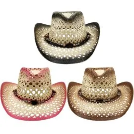 Wholesale Cowboy Hats - Hollow Breathable Beaded Western Hats