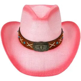 Wholesale Bull Turquoise Bead Band Cowboy Hat in Black Shade. Buy in Bulk!