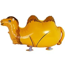 camel foil balloons with walking air pet design