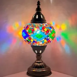 MultiColor Diamond Road Design Turkish Mosaic Lamps 