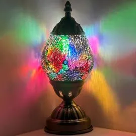 Wholesale Cosmic Rainbow Handmade Egg Shaped Mosaic Glass Lamp