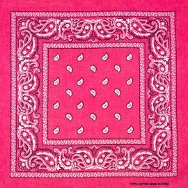 Pink Paisley Cotton Bandanas