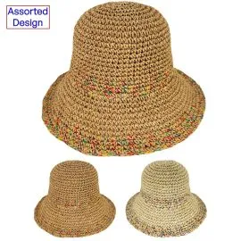 crochet bucket hats wholesale with rainbow brim