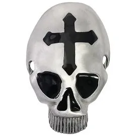 Cross Skull Belt Buckle