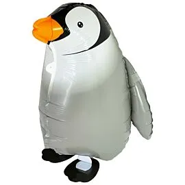 cute penguin balloon with walking pet design