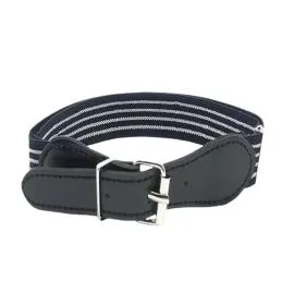 Stretch Belts for Kids Dark Blue Striped design