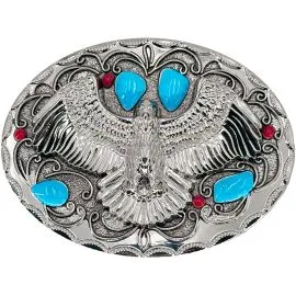 Blue Stone Eagle Design Men's Belt Buckle