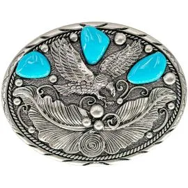 Wholesale Belt Buckles in Bulk - Big Blue Stone Eagle