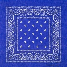 Royal Blue Paisley Cotton Bandana