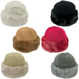 Faux Fur Beanies for Women - Mixed Colors