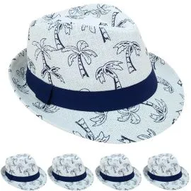 Sombrero Fedora Surf Palm con estampado para adulto, color combinado