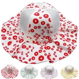 Conjunto de sombrero para el sol con flores circulares para bebés y niños