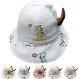 Get a Bulk Kid's Dinosaur Pattern Sun Summer Hat-1